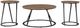Signature Design by Ashley® Cassbryn 3-Piece Brown Occasional Table Set with Black Base-2