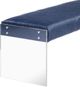TOV Furniture Envy Antique Blue Vegan Leather/Acrylic Bench-3