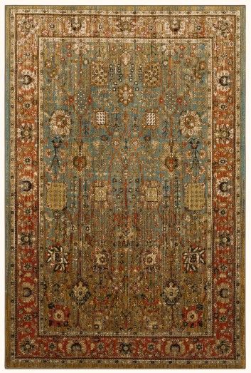 Karastan® Spice Market Myanmar Aquamarine 10' x 13' Area Rug-0