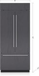 Sub-Zero® Classic Series 21.0 Cu. Ft. Panel Ready Built In French Door Refrigerator-1