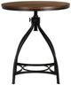 Powell® Haywood Brown Wooden Top Bar Table with Steel Base-3
