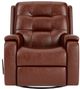 Flexsteel® Customizable Arlo Leather Manual Swivel Glider Recliner-3