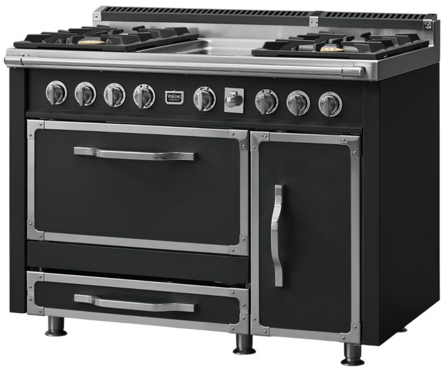 Viking® Tuscany 48" Antique Bronze Pro Style Dual Fuel Range with Griddle-2