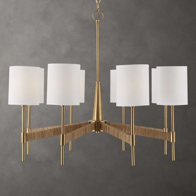 Uttermost® Lautoka Warm Brass 8-Light Chandelier-1