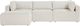 TOV Furniture Hangover 4-Piece Cream Performance Fabric Outdoor Modular Sectional-3