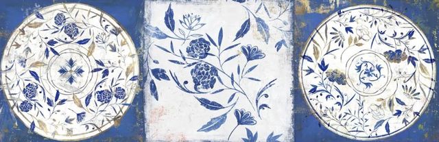 Classy Art Indgio Ceramics II by Isabelle Z Wall Art-2