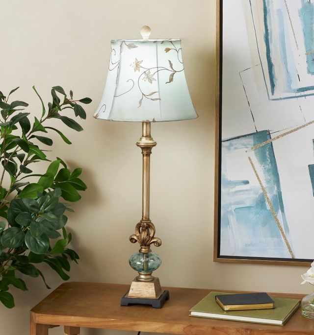 Deco Marche Brass Polystone Buffet Lamp-3