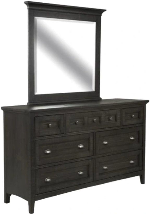 Magnussen Home® Westley Falls Graphite Dresser and Mirror-0
