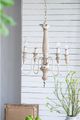 A & B Home White Distressed and Natural 4-Light Chandelier-4