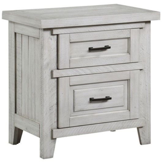 American Wholesale Furniture Hayfield White Nightstand-0
