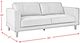 Elements International Hampton 3-Piece Fiero Charcoal Living Room Stationary Seating Set-4