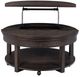Liberty Furniture Weston Peppercorn Round Lift Top Cocktail Table-5