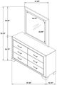 Coaster® Kauffman Washed Taupe Dresser and Mirror -4