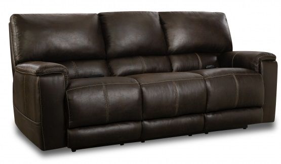 HomeStretch Custom Comfort Brown Double Reclining Power Sofa-0