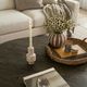 TOV Furniture Natural Travertine Turned Candle Holder-1