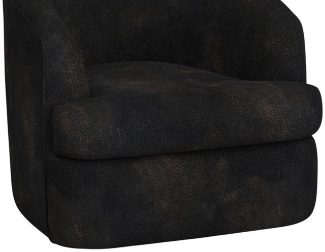 International Furniture Direct Tumbi Black Swivel Accent Chair-1