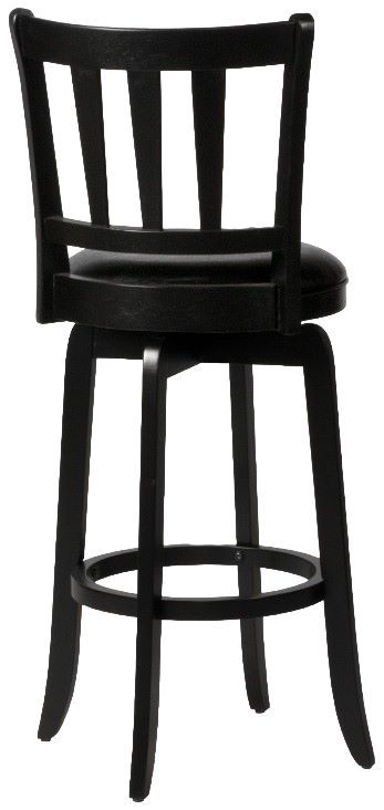 HH2 Home Presque Isle Black Swivel Bar Stool-2
