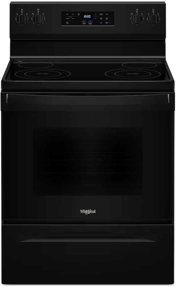 Whirlpool® 30" Black Freestanding Electric Range-0