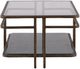 Furniture Classics Buckroe Tempered Glass Top Coffee Table with Iron Base-2