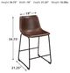 Signature Design by Ashley® Centiar Brown Upholstered Counter Stool-1