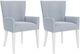 Riverside Furniture Rosalie 2-Piece Blue/White Caps Upholstered Dining Arm Chair Set-0
