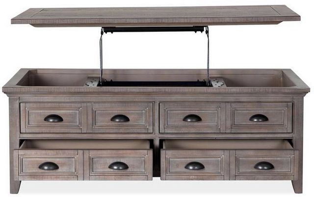 Magnussen Home® Paxton Place Dovetail Grey Lift Top Storage Cocktail Table with Casters-0