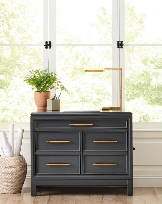 aspenhome® Alexander Midnight Filing Cabinet-2