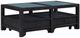 Bernards Pleasant Hill Matte Glass Top Cocktail Table with Ebony Base-0
