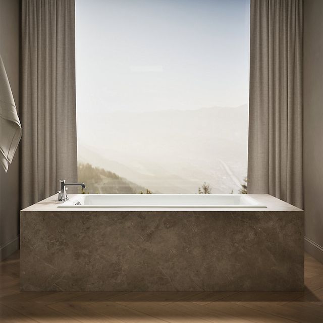 KOHLER® Tea-for-Two® Dune 66" x 36" Drop-in/Undermount Bath-3