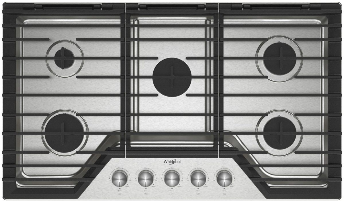 Table de cuisson au gaz Whirlpool® de 36 po - Acier inoxydable