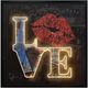 Classy Living Luminous Love Neon Art with Red Lips Wall Art-0