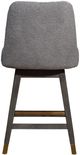 Armen Living Amelia 3-Piece Gray Boucle/Gray Oak Swivel Counter Stool Set-5