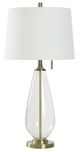 StyleCraft Clear/Gold Glass Table Lamp-0