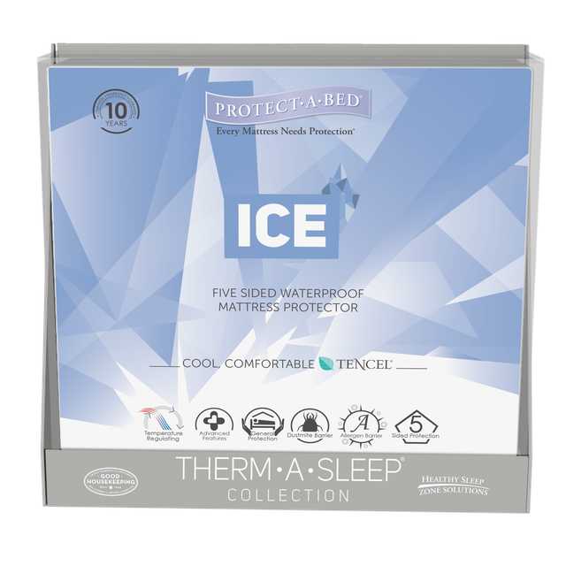 Protect-A-Bed® Therm-A-Sleep® Ice 5 Sided White King Mattress Protector-0