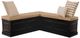 Linon Norah 2-Piece Black/Tan Nook with Cushion Set-0
