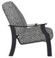 Telescope Casual St. Catherine Agra Classic/Black Aluminum/Fabric Outdoor MGP Cushion Three-Seat Sofa with Chestnut Rustic Arms-2