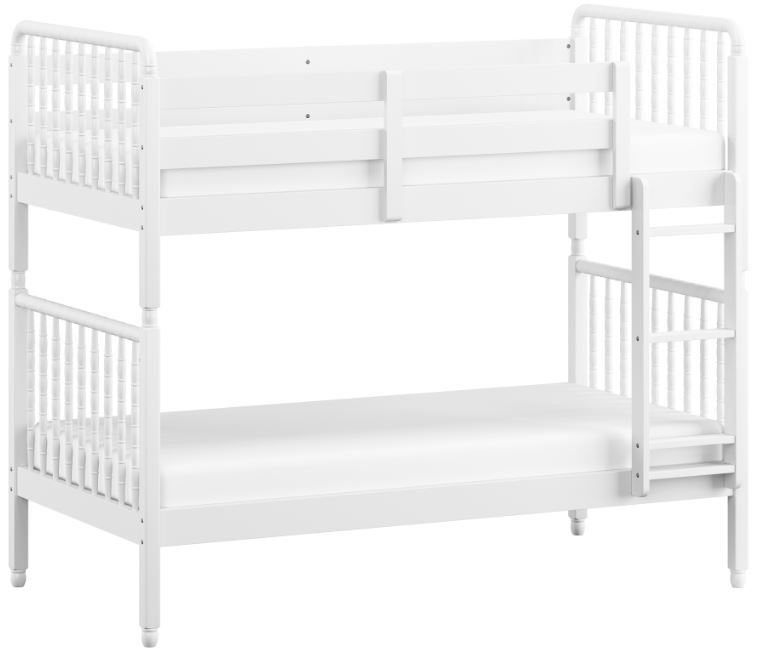 HH2 Home Alva White Twin/Twin Youth Spindle Bunk Bed