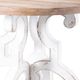 A & B Home Natural Side Table with White Base -2