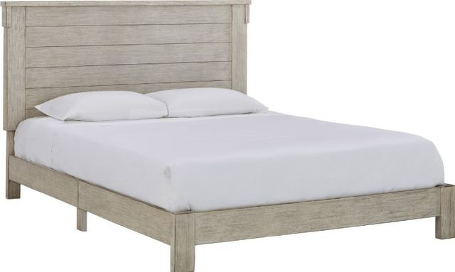 Signature Design by Ashley® Hollentown 6-Piece Whitewash King Panel Bed Set-1