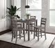 Furniture of America® Lubbock 5-Piece Gray Counter Height Dining Table Set-1