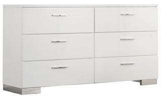 Coaster® Felicity Glossy White Dresser
