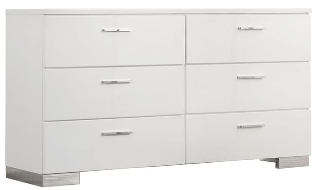 Coaster® Felicity Glossy White Dresser-0