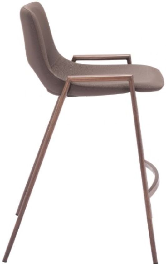 Zuo® Modern Desi Brown/Walnut Counter Stool-1