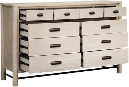 Magnussen Home® Sunset Cove Sanibel Brown Drawer Dresser with Metal Stretchers-2