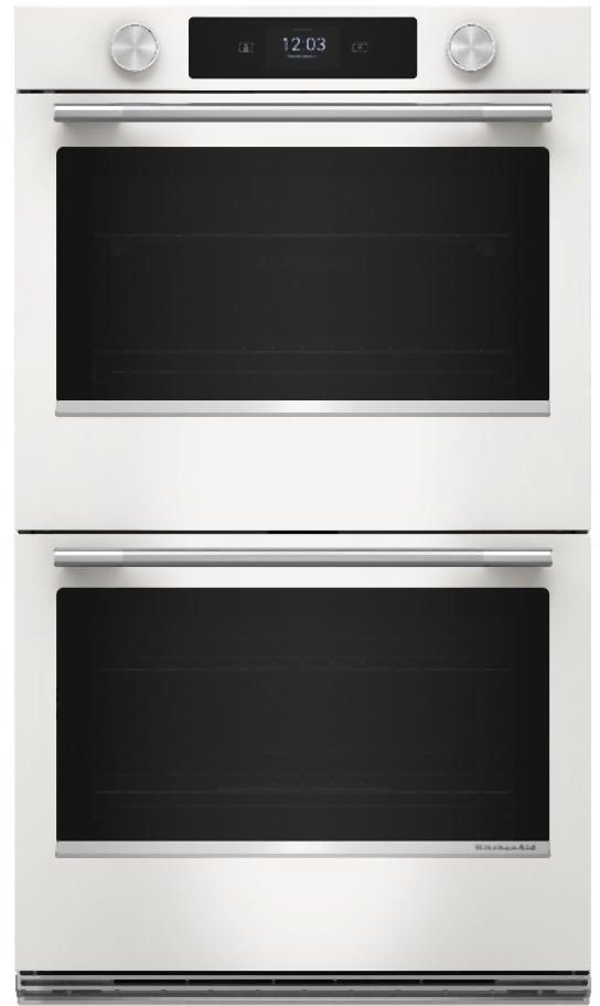 KitchenAid® 30” Porcelain Double Electric Wall Oven with Assisted Cooking Modes-2