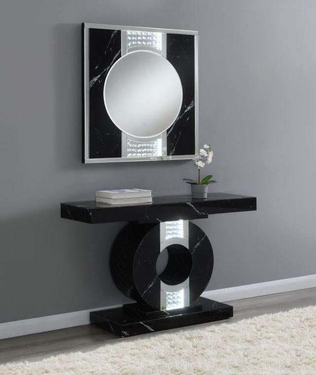 Coaster® Eliana Black Console Table with LED Lighting-1