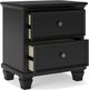 Signature Design by Ashley® Lanolee Black Nightstand-2