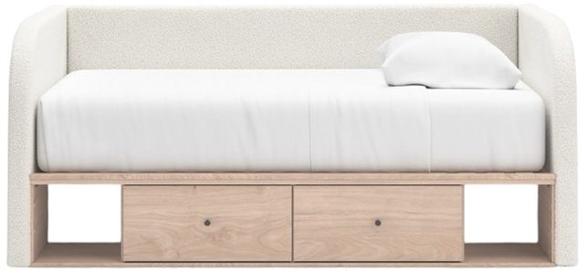 Signature Design by Ashley® Arloster Tan/White Full Upholstered Daybed with Storage-3
