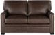 Leather Italia™ Cambria Dalton Brown Chestnut Loveseat-0