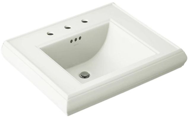 Kohler Memoirs® Dune Pedestal/Console Table Bathroom Sink Basin with 8" Widespread 3 Faucet Holes-0